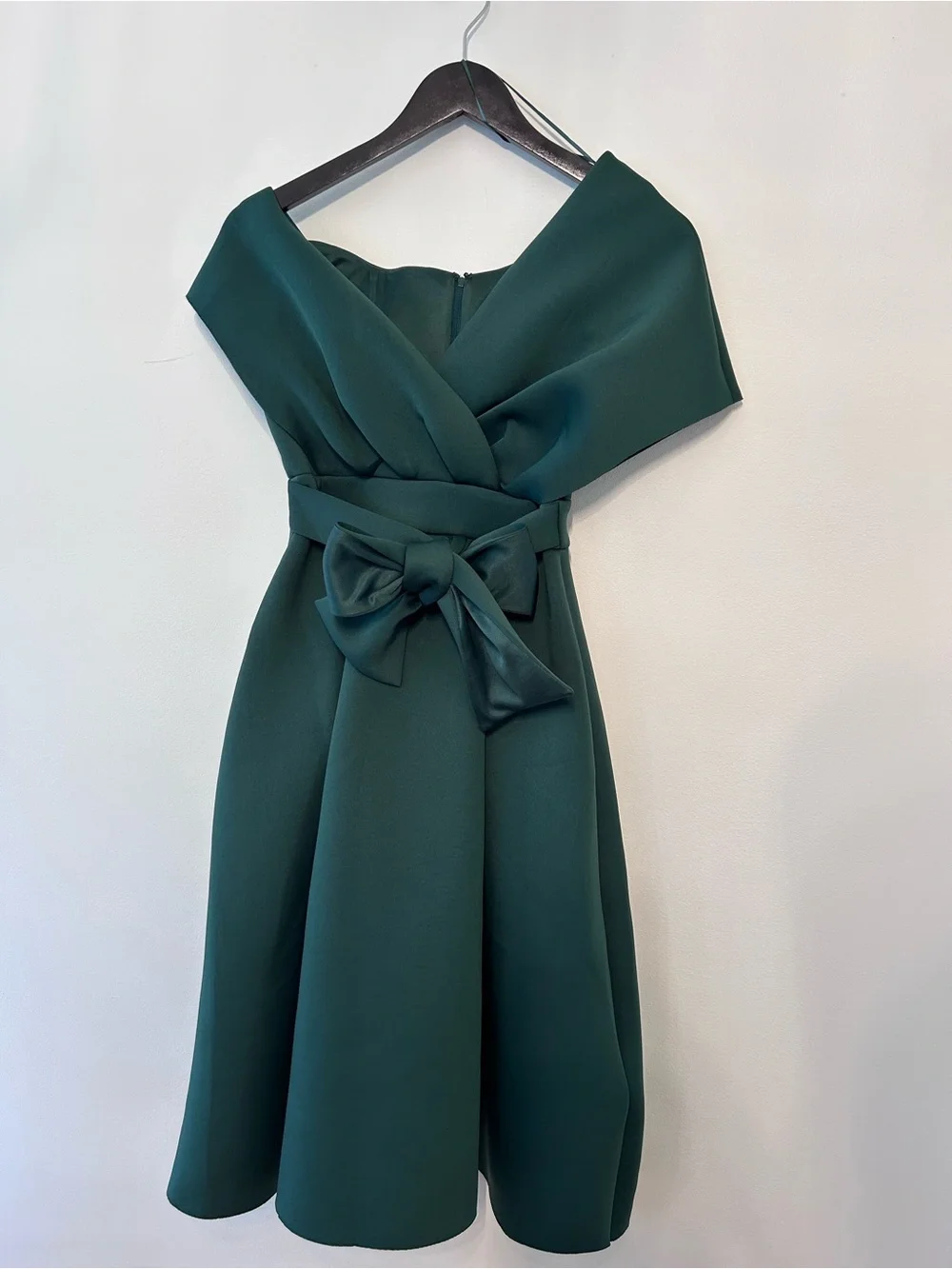 ASOS | Dresses | Asos Emerald Offshoulder Bowwaist Cocktail Dress | Poshmark